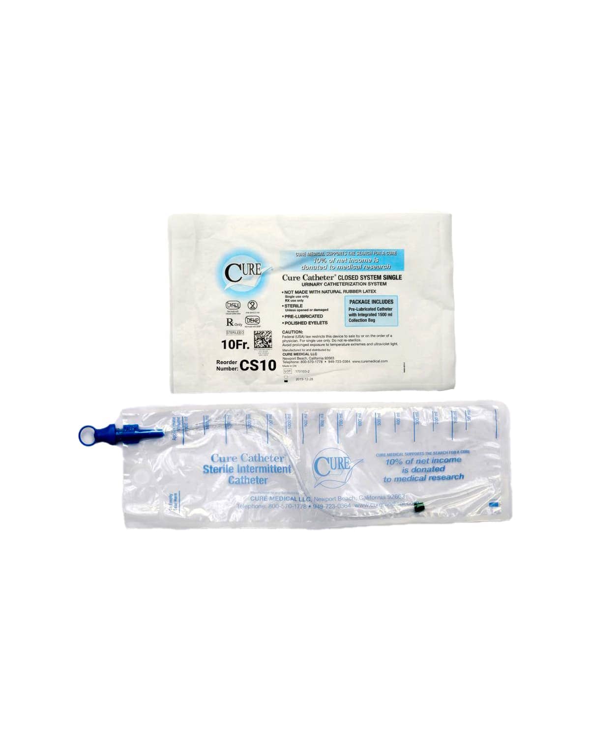 Cure Catheter Closed System 10Fr CS10 - DMR