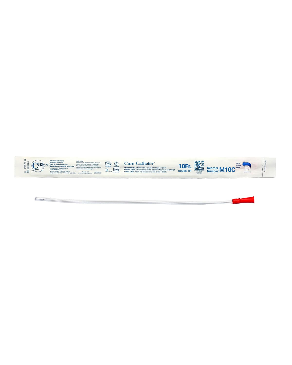 Cure Straight Tip Catheters 10Fr M10C - DMR